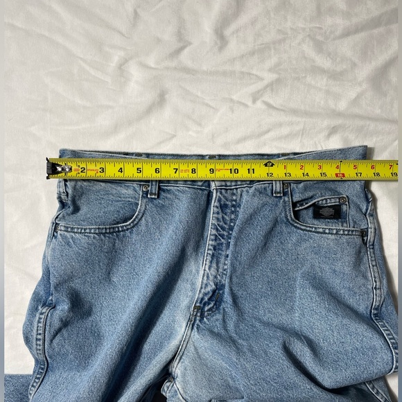 Vintage Y2K Harley Davidson Blue denim traditional fit jeans men’s size 36 - Picture 3 of 8